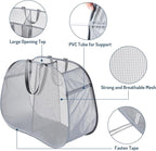 Seiritex Mesh Popup Laundry Hamper 2 Compartment, Collapsible Laundry Sorter - Image 5