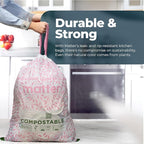 Matter Compostable Variety Pack 3 Gallon and 13 Gallon Kitchen Trash Bags - Image 2