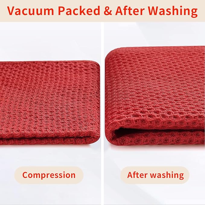 Homaxy 100% Cotton Waffle Weave Kitchen Dish Cloths, Ultra Soft Absorbent Quick - Image 7