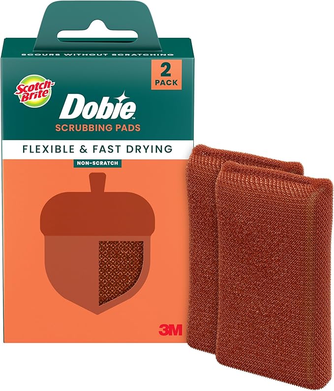 Scotch-Brite Harvest Dobie Scrubbing Pads, Non-Scratch Kitchen Sponge by Scotch-Brite