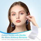 50 Count Makeup Remover Cotton Swabs, Eye & Lip Sticks remover - Image 3