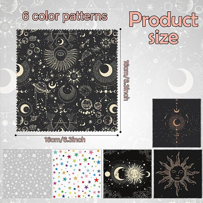 6 PCS Glasses Cleaning Cloth Eyeglass Cleaning Cloth Lens Eyeglasses Microfiber - Image 2