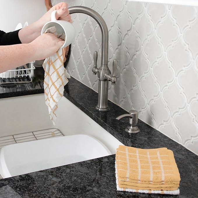 Ritz Premium 100% Cotton Terry Check Kitchen Dish Cloths - Image 4