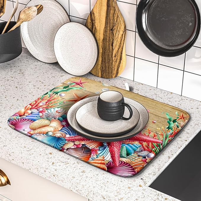 Summer Ocean Dish Drying Mat - Image 5