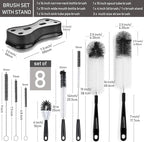 ALINK 8 Pack Black Bottle Brush Cleaning Set - Image 2