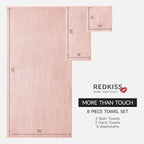 REDKISS Pink Towel Set of 8 - Image 2