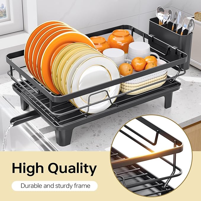 TOOLF Space-Saving Dish Drying Rack, Sink Dish Drainer Rack, Dishes Strainer - Image 7