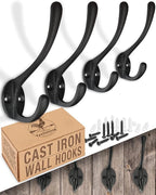 Heavy Duty Cast Iron Wall Hooks Non Rusting by MyFancyFarmhouse