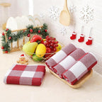 Homaxy 100% Cotton Waffle Weave Check Plaid Kitchen Towels, 13 x 28 Inches - Image 2