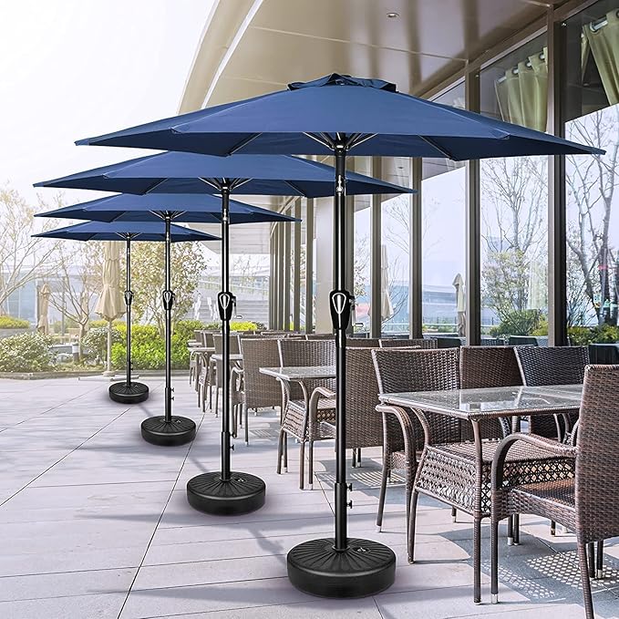 Simple Deluxe 9' Patio Umbrella Outdoor Table Market Yard Umbrella with Push Button Tilt/Crank - Image 7