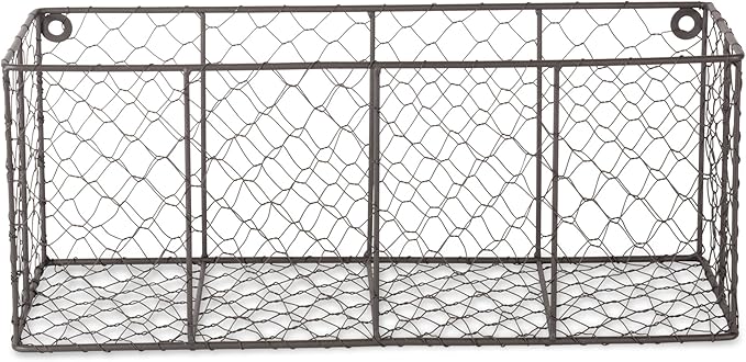 DII Chicken Wire Collection Farmhouse Vintage Wall Baskets, Medium Basket - Image 3