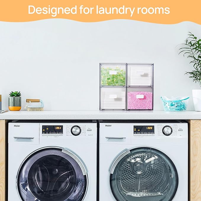 Vtopmart 2 Pack Dryer Sheet Holder and Laundry Pods Container, Scent Booster - Image 4