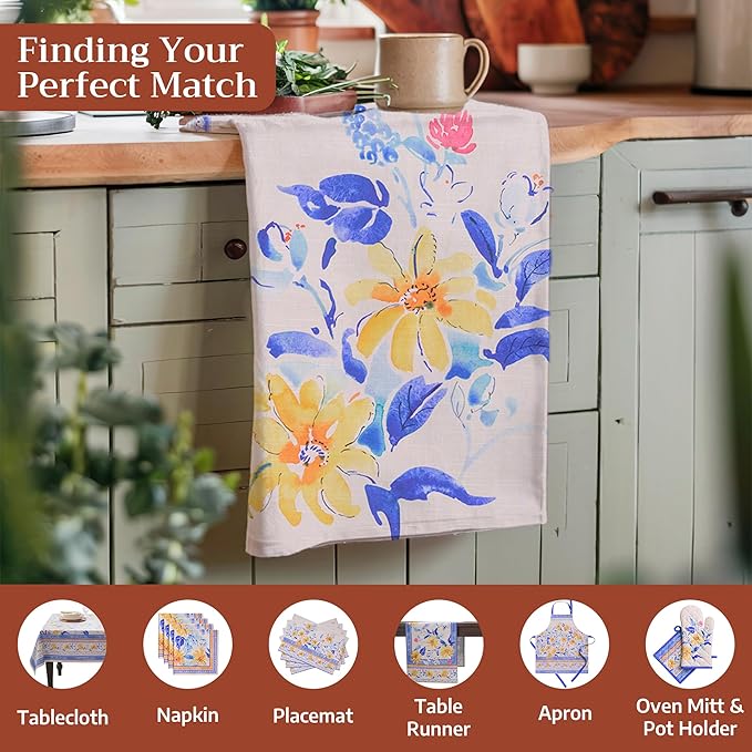 Maison d' Hermine Kitchen Towels Set of 3 100% Cotton 27.50" x 20" Reusable - Image 4