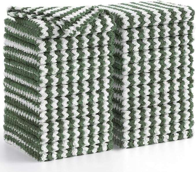 Homaxy 24 Pack Kitchen Dish Cloths, Ultra Soft and Absorbent Dish Towels by Homaxy