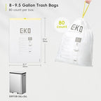 EKO Easy-Dispense Roll 80 Count Extra-Strong Drawstring Tall Kitchen Trash Bag - Image 5