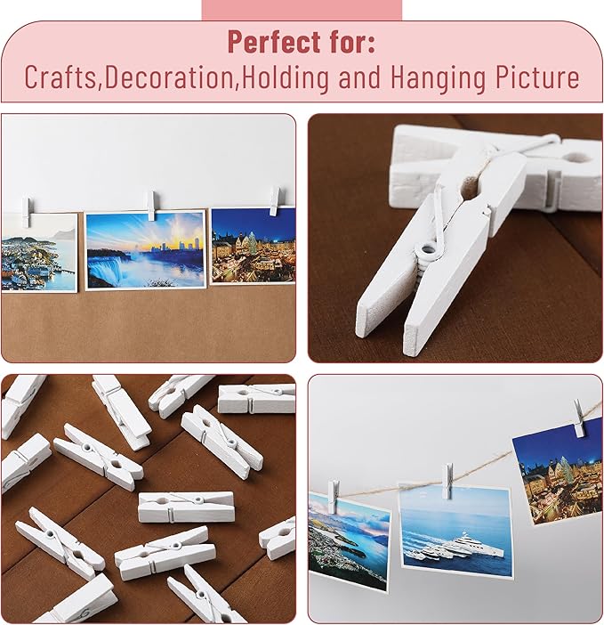 Mr. Pen- Wooden Clothes Pins, Natural Wood, 1.4 Inch, Small Clothes Pins Wood - Image 5