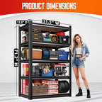 Set of 2 71"H Garage Shelving-5 Tier Garage Storage Shelves,Adjustable Heavy Duty Metal Shelving Unit and Storage Large Rack,Utility Steel Shelf For Warehouse Industrial Pantry Basement 71"x32"x14" - Image 3