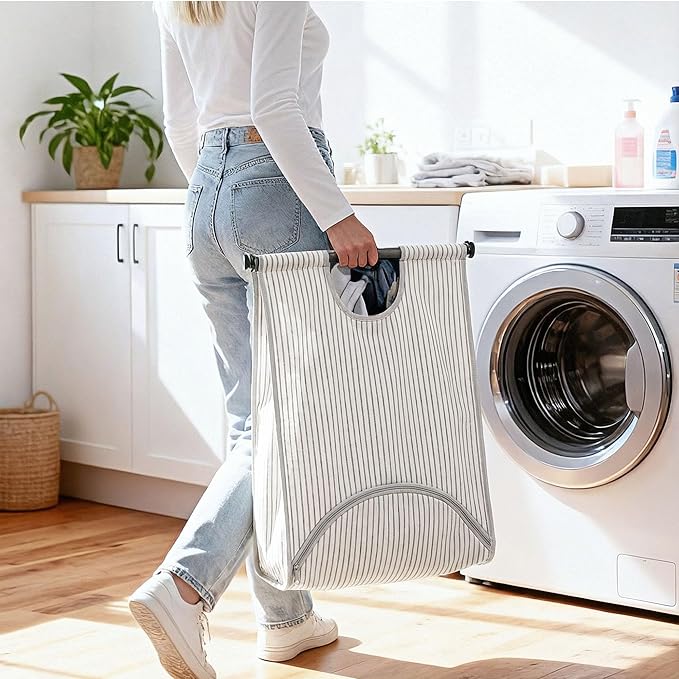 STORAGE MANIAC Wall Mount Laundry Hamper, Hanging Laundry Bag - Image 7