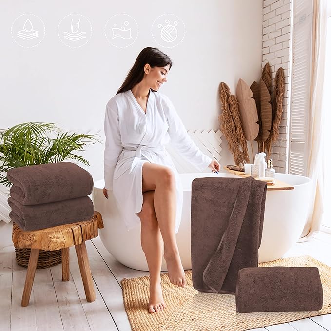TENSTARS Silk Hemming Bath Towels - Image 4