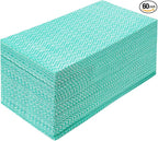 JEBBLAS Green Reusable Kitchen Towels, 60 Sheets/Pack, Eco-friendly, Machine by JEBBLAS