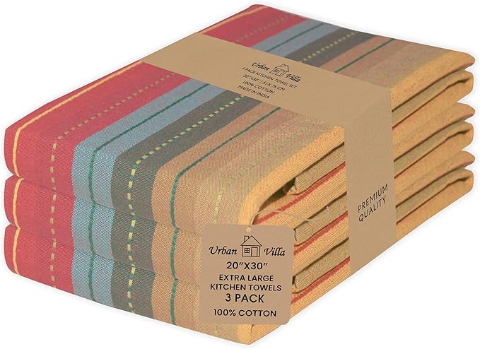 Urban Villa Kitchen Towels 100% Cotton Dish Towels by CottonTrends