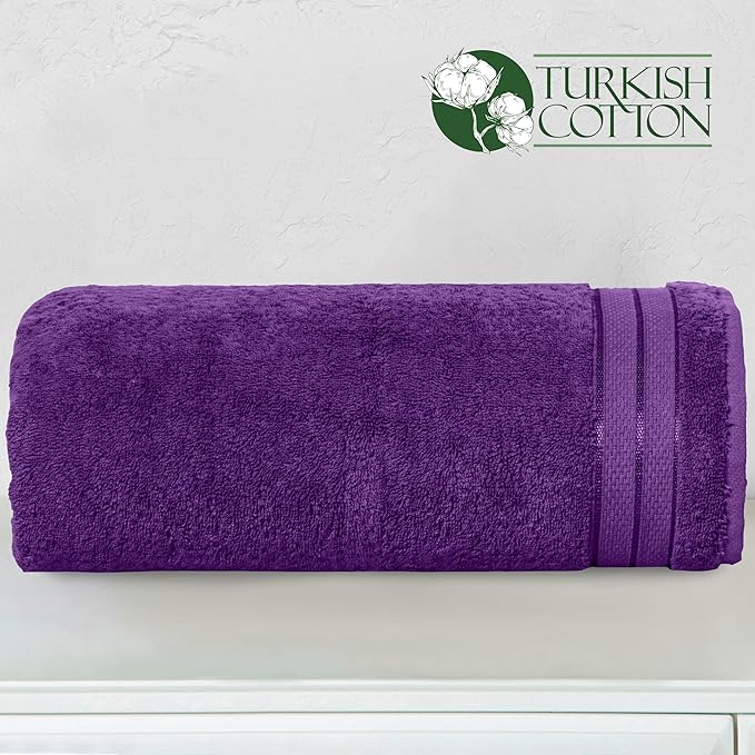 Elegant Comfort Three Line Popcorn Extra Large Luxury Bath Towel - Image 3