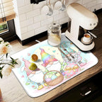 Colorful Easter Cute Gnomes Dish Drying Mat - Image 8