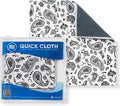 Quick Cloth Microfiber Glasses Cleaning Cloths – 8x8, Paisley White, 1 Pack by MicrofiberWholesale