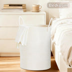 Tall Laundry Basket with Handles, 72L Portable Dirty Clothes Hamper, Boho - Image 5