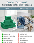 Casa Platino 100% Mercerized Cotton Bathroom Towel Set - Image 6