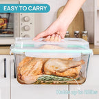 Vtopmart 220oz + 76.4oz Extra Large Glass Storage Containers Set, Meal Prep - Image 3