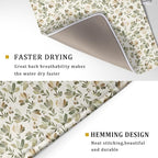 Spring Summer Daisy Floral Leaf Dish Drying Pad 18 x 24 Inch - Image 3