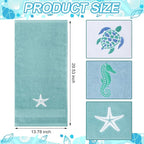 3 Pcs Ocean Beach Coastal Hand Towels - Image 3