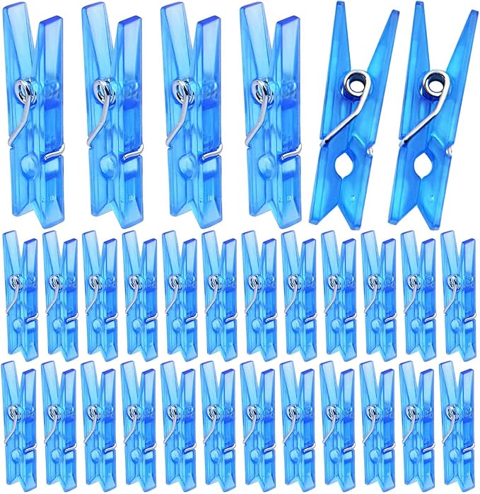 Aylifu 200pcs Transparent Plastic Clothespins Mini Multi-Functional Clips Peg by Aylifu