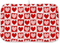 Valentines Day Dish Drying Mats 18x24 Inch Pink Red Heart Plaid Drying Mats by GOLIANDA
