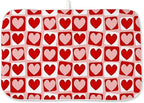 Valentines Day Dish Drying Mats 18x24 Inch Pink Red Heart Plaid Drying Mats by GOLIANDA