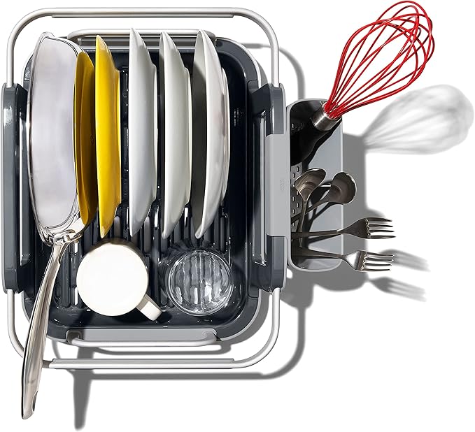 OXO Good Grips Extendable Over-The-Sink Aluminum Drying Dish Rack - Image 10