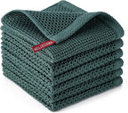 BOOMIBOO 6-Pack Kitchen Dish Cloths, 100% Cotton Waffle Weave, Ultra Soft by BOOMIBOO