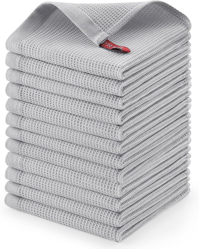 Homaxy 100% Cotton Waffle Weave Dish Cloths by Homaxy
