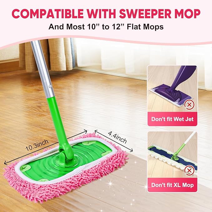 6 Pack Reusable Mop Pads Compatible - Image 3