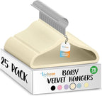 25 Premium Baby Velvet Hangers by TECHZOO