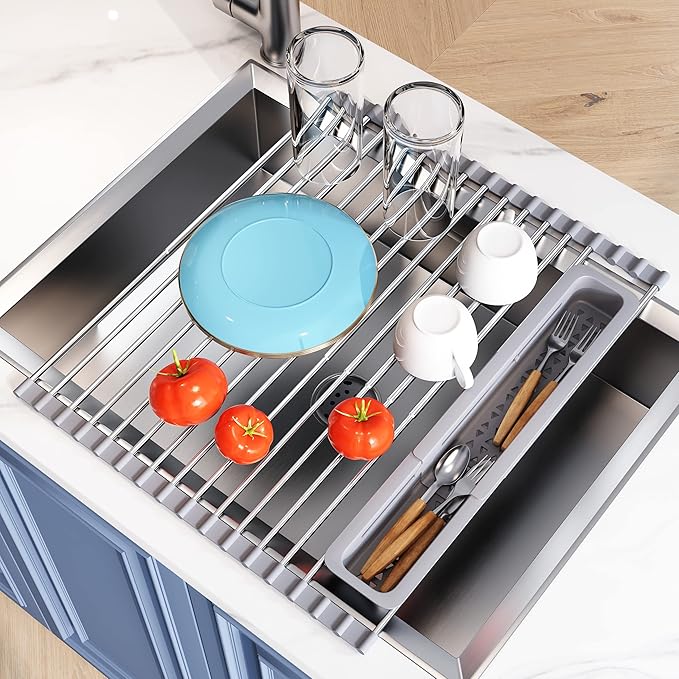 JASIWAY Over The Sink Dish Drying Rack by JASIWAY