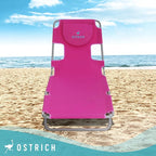 Ostrich Beach Lounge Chair, Folding & Reclining Outdoor Chaise Lounger, Pink - Portable Adjustable Recliner Chair for Lawn, Pool, Patio, Garden, and Yard - Image 4