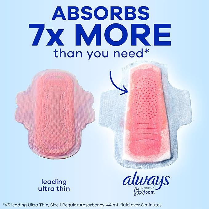 Always Infinity Feminine Pads for Women, Flexfoam Pads - Image 5