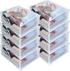 8-Pack Heavy Duty Vinyl Zippered Closet Square Storage Bags by OrehHomewares