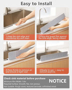 Kitchen Sink Splash Guard 23" Self-Draining Silicone Water Guard - Image 8