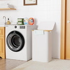 SUOCO Laundry Hamper with Lid, 29 Gal Clothes Basket with Bamboo Handles - Image 3