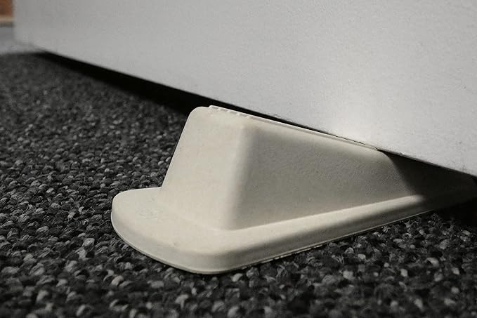 Heavy Duty Rubber Door Wedge, Off White - Image 10