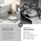 Large Stone Dish Drying Mat for Kitchen Counter, Foldable Water Absorbing - Image 8