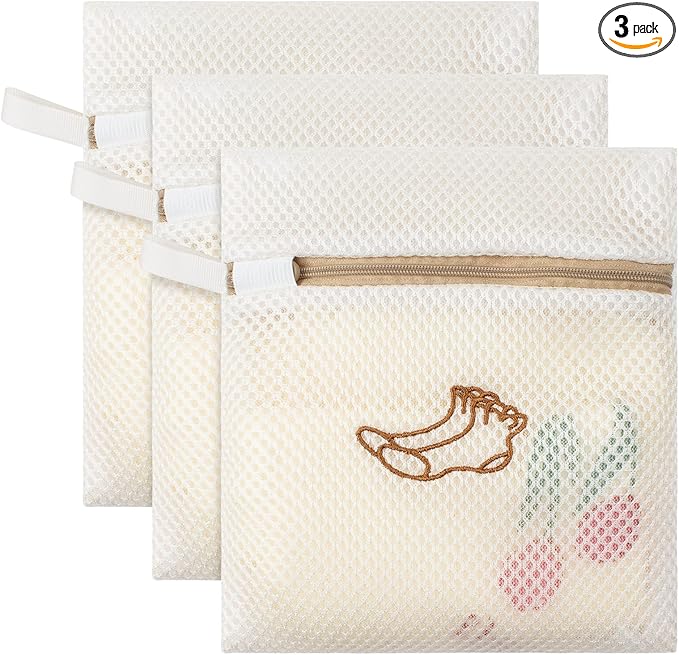 3 Pack Sock Laundry Bags by MDSXO- Small Durable Lingerie Delicates Bag by MDSXODirect